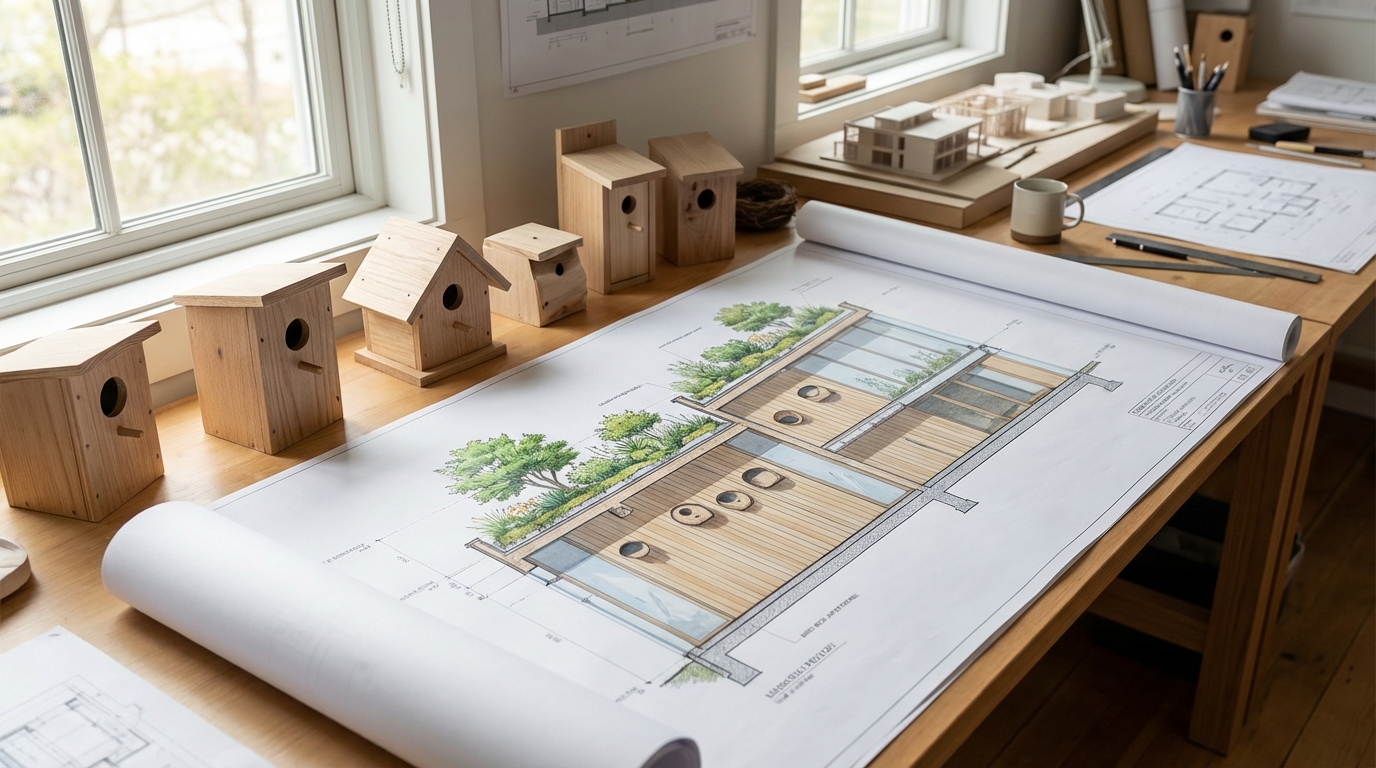 Groene ontwerpen en nestkasten